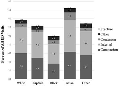 Racial and Ethnic Differences in Emergency Department Utilization and Diagnosis for Sports-Related Head Injuries